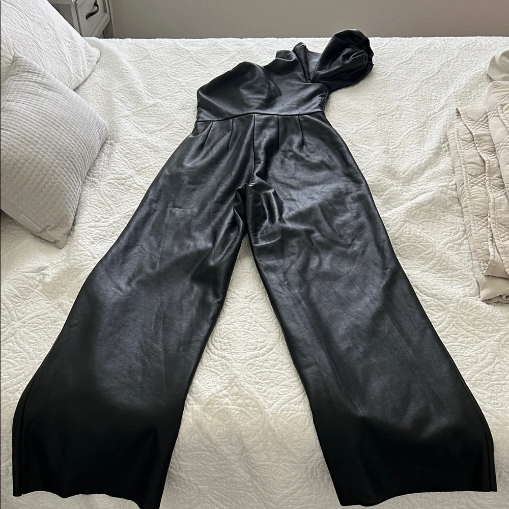 Sachin + Babi Jagger Black One-Shoulder Jumpsuit - Picture 9 of 9